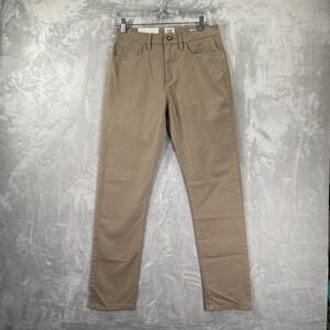 Flint & Tinder Pants mens 29x29 Tapered Fit Huckberry Chino Flat Front Brown NWT